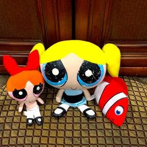 ❣️POWERPUFF GIRLS❣️ ULTRA RARE HARD TO FIND VINTAGE CARTOON NETWORK PLUSHIES .